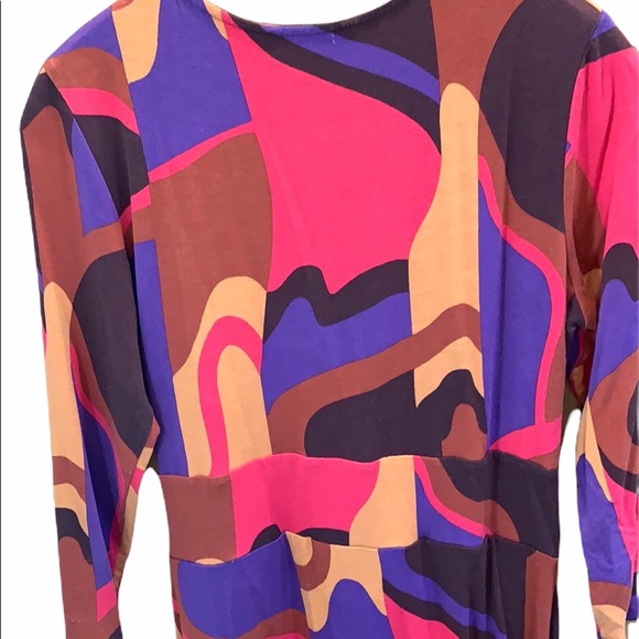 Boden Elena Geo Print Wrap Front Dress - Picture 6 of 11